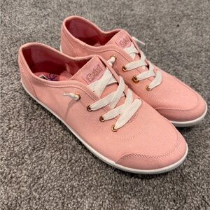 Casual Pink Canvas Sneakers